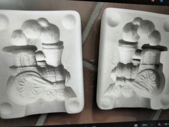 Vintage Mold of Small Train Ornament for Casting Ceramics