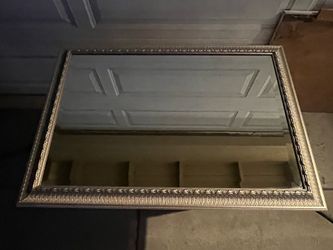 GTC International Beveled Mirror Gilt Frame 40.5”x28.5” ornate gold wall