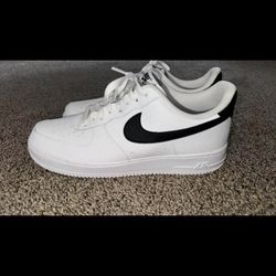 White and black Air Force ones