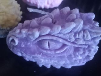 Dragon Eye Sculpted Candle Purple