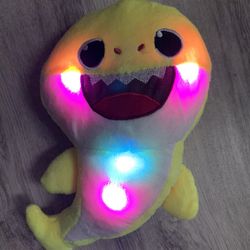 Baby Shark Plush Toy Singing LED Light Plush Toys Music Doll English Song Toy Gift