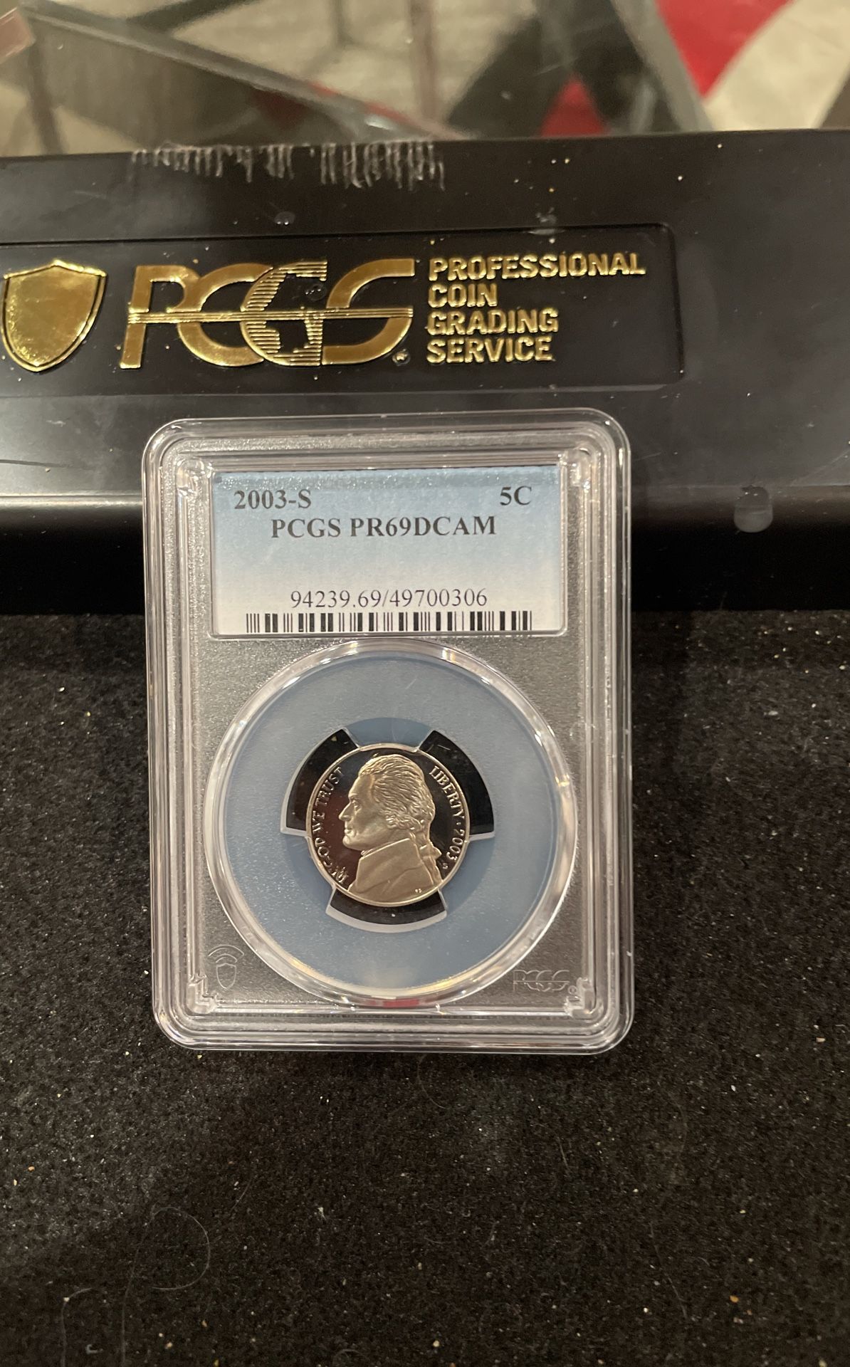 2003 S Gem Proof Jefferson Nickel Graded At PR69 With A Deep Cameo A-9