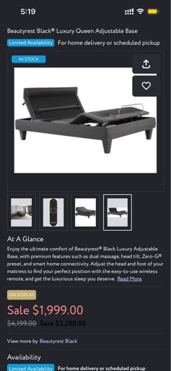 Beautyrest Black® Luxury Queen Adjustable Base