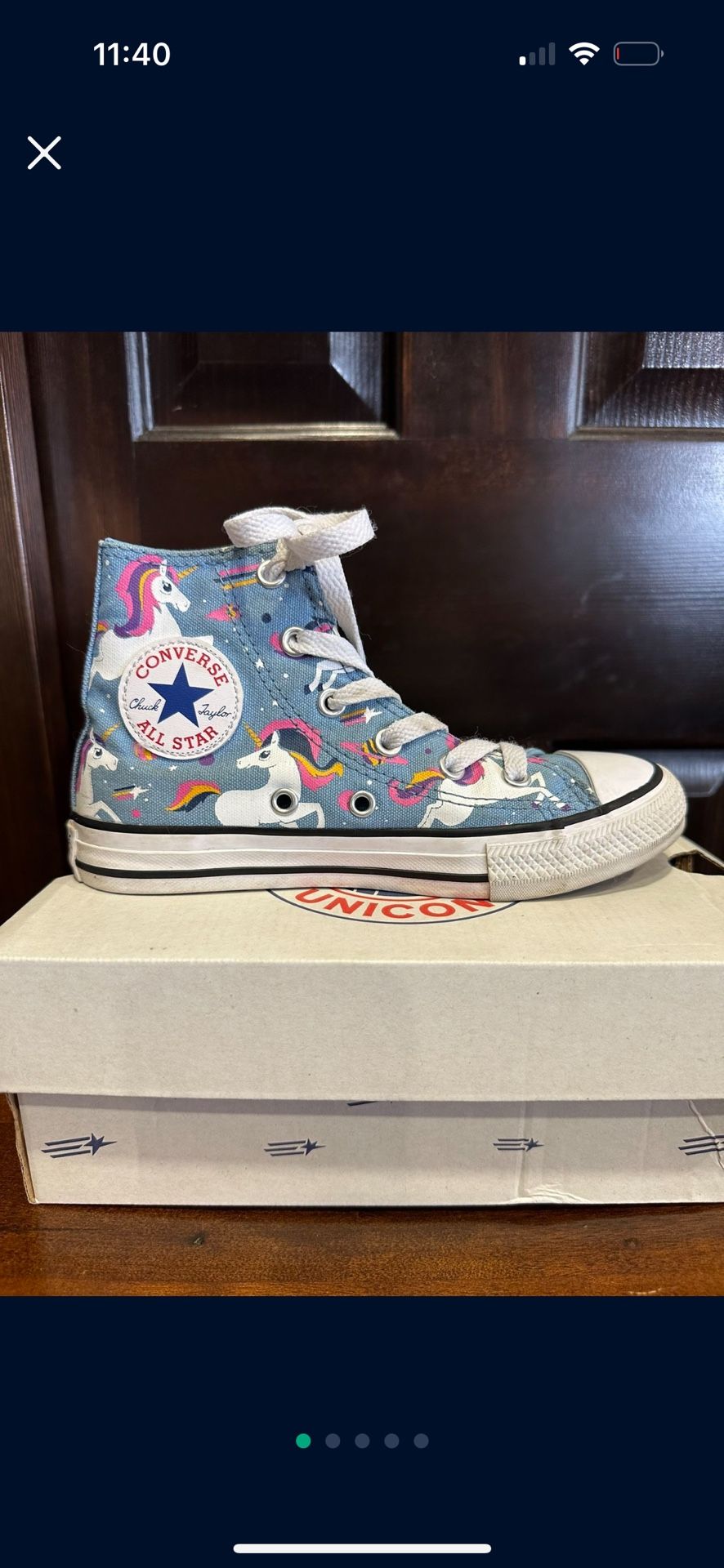 Girls Unicorn Converse - Size 13