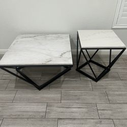 Coffee Table & End Table (marble) 