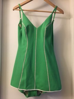 Vintage Style Bathing suit Green Size 12