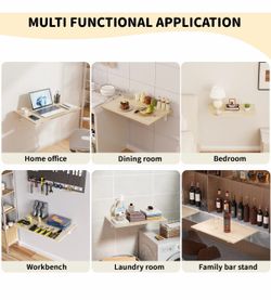 Space Saving Wall Mounted Foldable Table