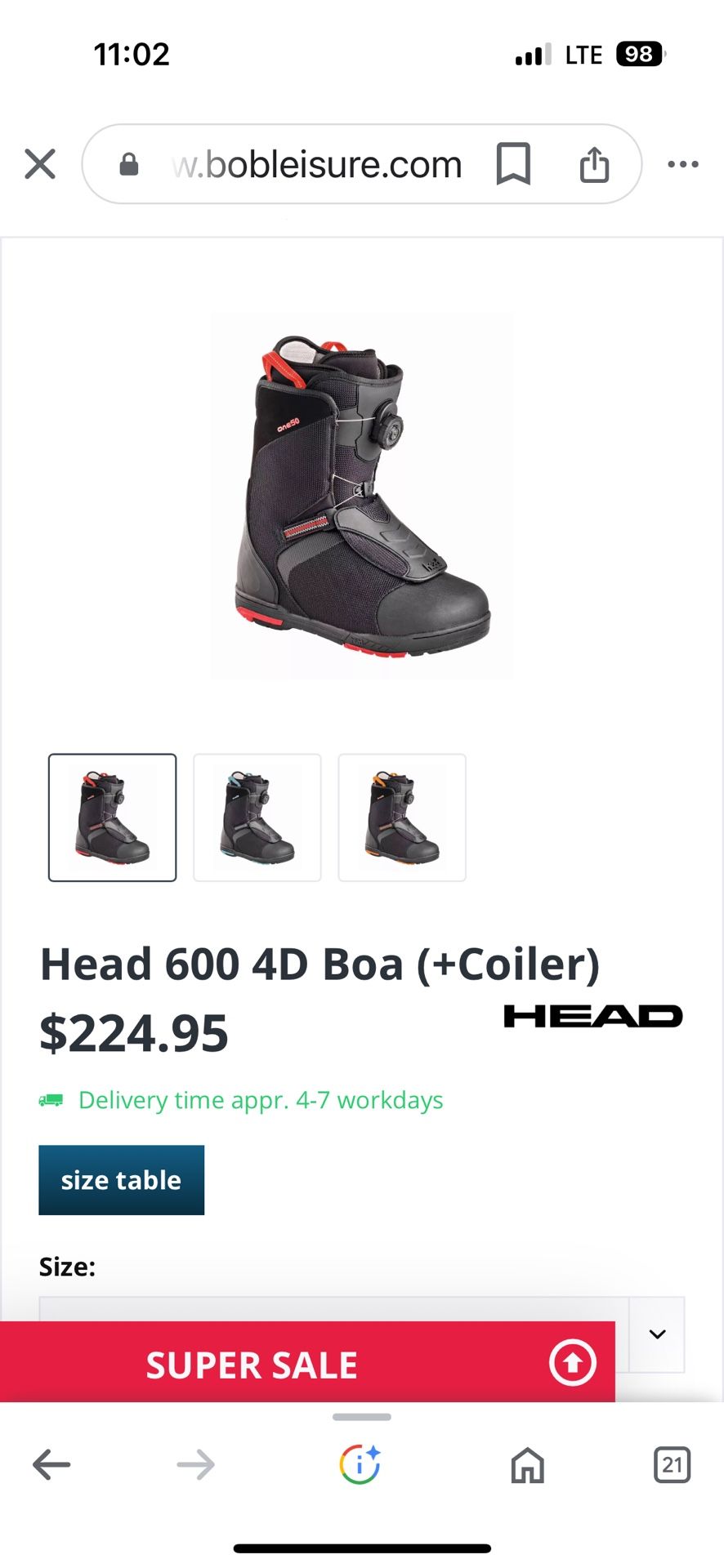 women’s head snow board boots 