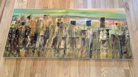 Canvas Original Aureo Del Vecchio The City NYC Signed