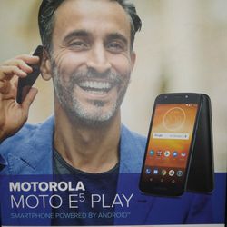 New Open Box - Motorola Moto E5 Black Android Phone Smartphone