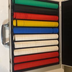 Poker Chips With Case