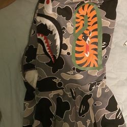 Bape Hoodie XXL Grey Camo