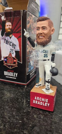 2018 Arizona Diamondbacks Archie Bradley audio bobblehead commemorating his famous Wild Card triple

Release Year: 2018 (part of the team's 20th-anniv