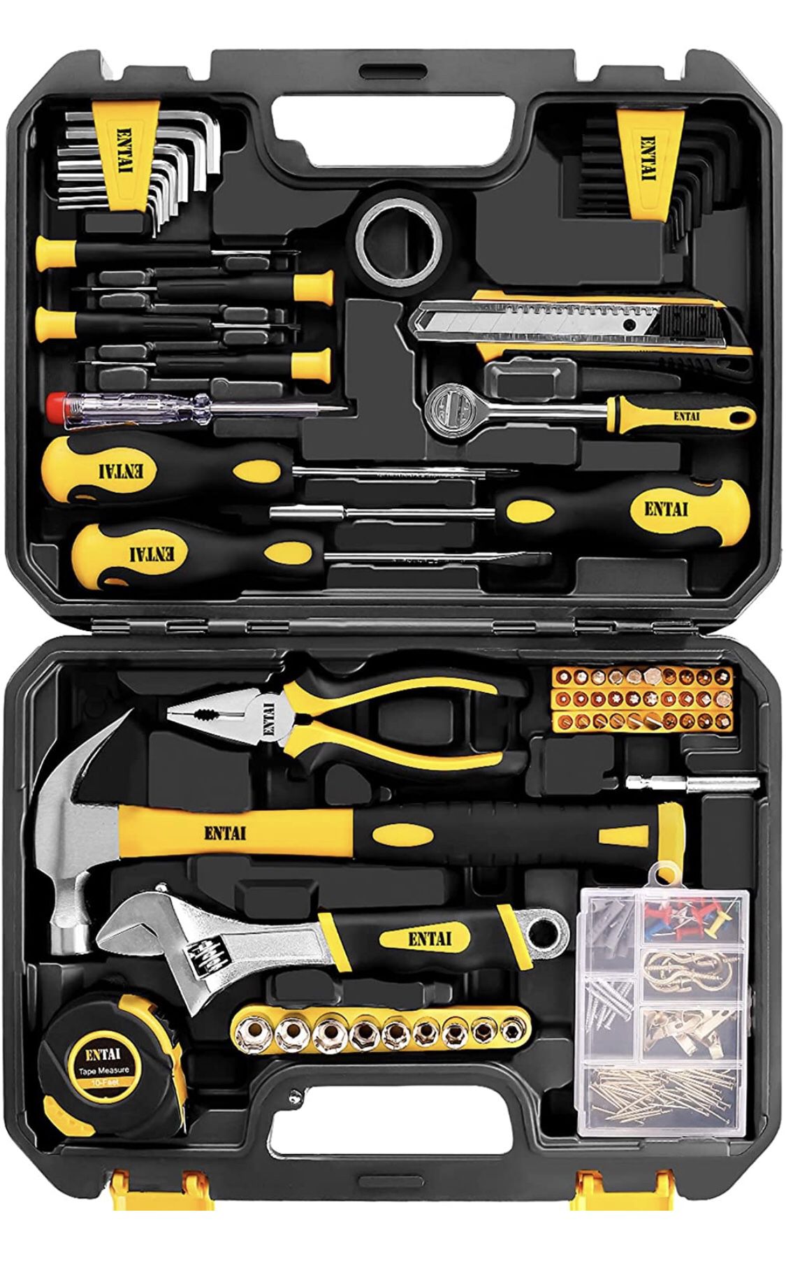Tool Set, 173-Piece Tool Kit for Men Women Home and Household Repair, General Household Hand Tool Set with Solid Carrying Tool Box, Home Repair Basic 