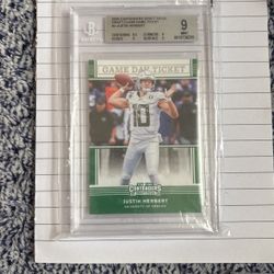 2020 Contenders Game Day Ticket Justin Hebert Rookie 