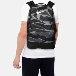 NIKE BRASILIA XL Camo Laptop Backpack (Gray/Black) Camouflage 