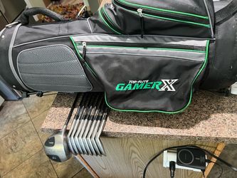 Female, LEFT HAND, golf club set, #3 through pitching Wedge, includes Driver, top, Flight, Golf, Golf Bag, and Choice of Putter, all for $189