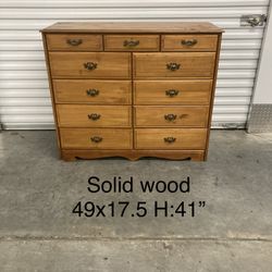 Solid Wood Dresser With 11 Drawers 
