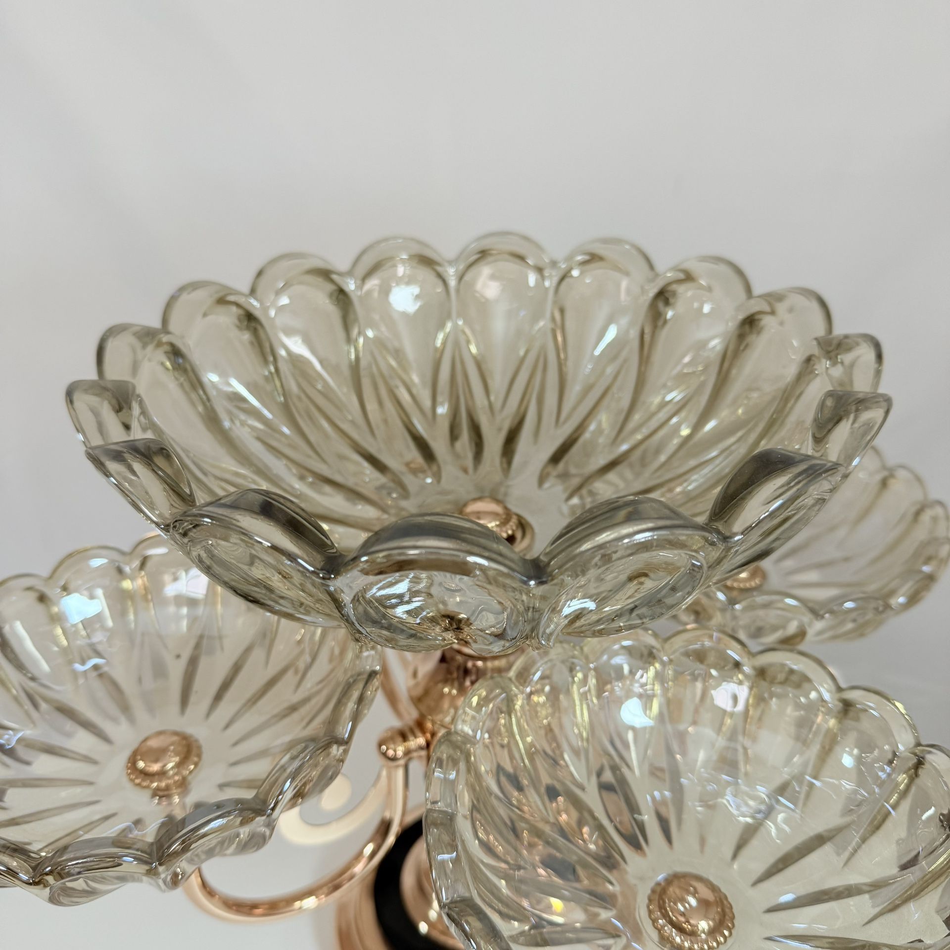 Luxury Rotating Glass Fruit Bowl with Rose Gold Base – Multi Tier Decorative Serving Stand