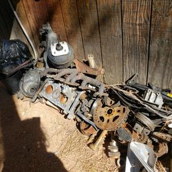 scrap metal jeep engine parts