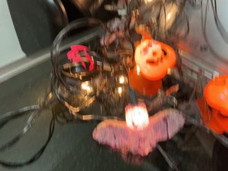 A beautiful Fallb Wreath and some fall lights both for $20