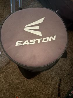 Two black Easton baseball buckets