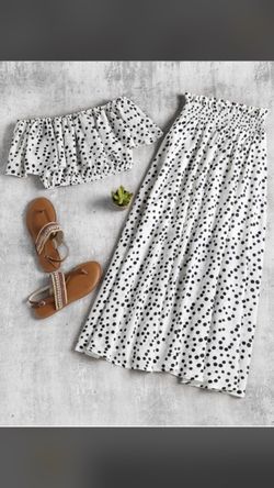 Brand new crop top and skirt set