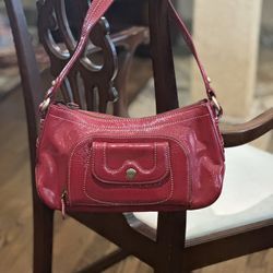 Perlina Red Patent Leather Shoulder Bag 