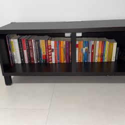 Storage Book Shelf Wood Black