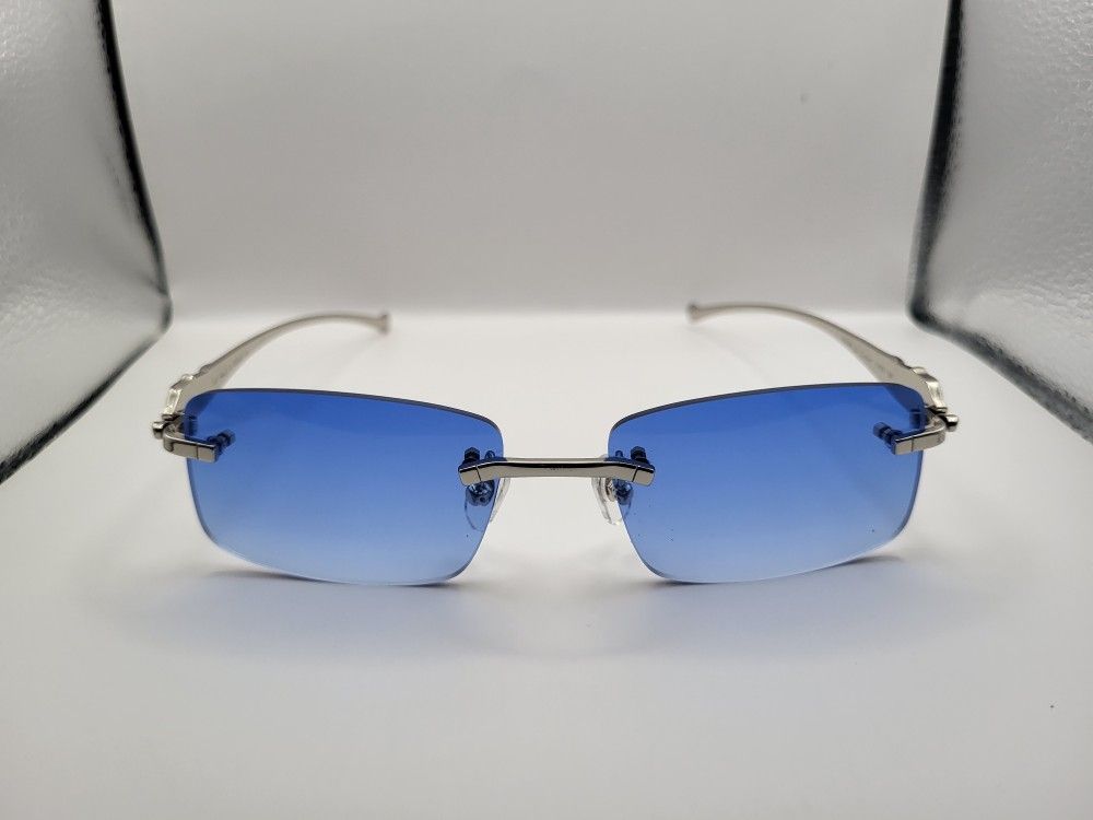 Cartier Rimless Glasses(Blue)