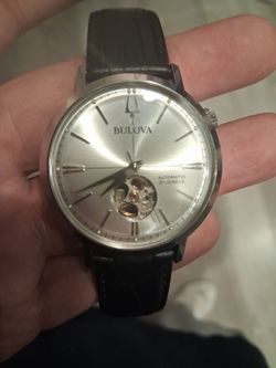 Bulova Automatic 21 Jewels Open Heart Watch