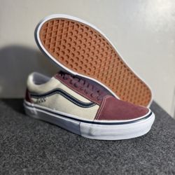 Vans Burgundy Old Skool Men’s Skate Shoe Size 9 
