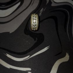 5 Layer Diamond Band Ring in Yellow Gold Vermeil