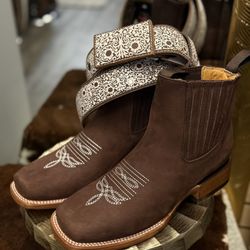Botines Y Cinto Vaquero