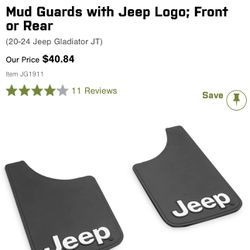 2022 Jeep Gladiator Mud Guards