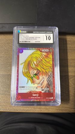 CGC 10 Sanji One Piece Alternate Art Parallel Card