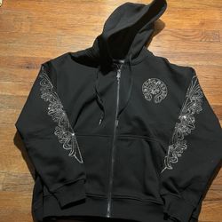 Chrome Hearts Rhinestone Zipup Hoodie