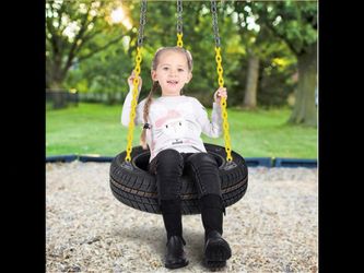 BeneLabel Tire Swing Kit - Heavy Duty Swing Hanger With Coated Chains And Hooks - 360° Rotation - 700 LB Capacity