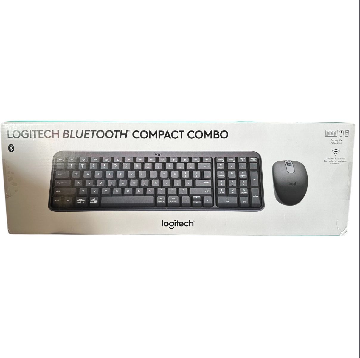 Logitech Bluetooth Compact Keyboard & Mouse Combo – New, in Box