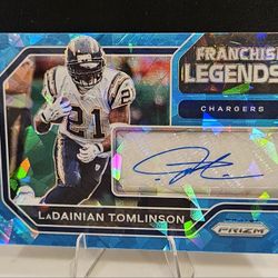 2020 Prizm Ladainian Tomlinson Blue Cracked Ice Auto
