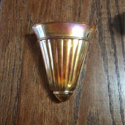 Vintage/Antique  Marigold Caranival Glass Wall Pocket Sconce