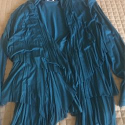 BRAND NEW CARDIGAN TEAL COLOR SIZE LARGE 