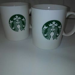 Two Classic Starbucks Mugs