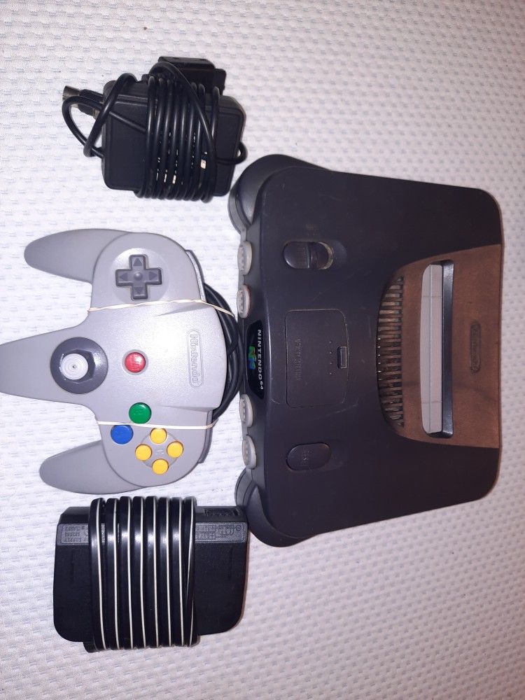 Nintendo N64 With Hookups And Controller