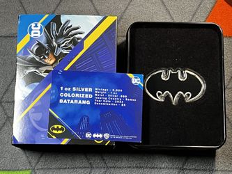 2024 Batman 1oz Silver Colorized Batarang