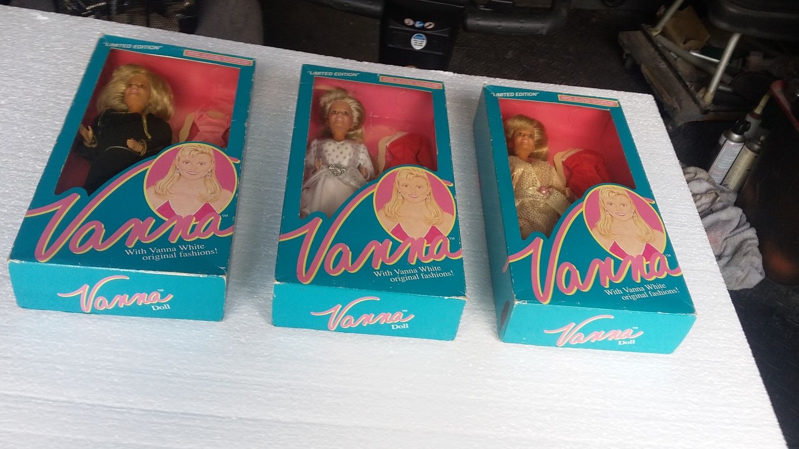 Collection of Vanna White dolls