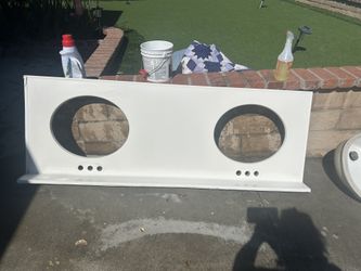 Double bathroom sink 62” X2 22”