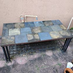 Vintage Cast Iron Patio/Coffee Table 