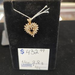 14k heart pendant