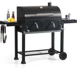 Brand New       Captiva Designs Extra Large Charcoal BBQ Grill with Oversize Cooking Area(794 SQIN), Outdoor Cooking Grill with 2 Individual Lifting C